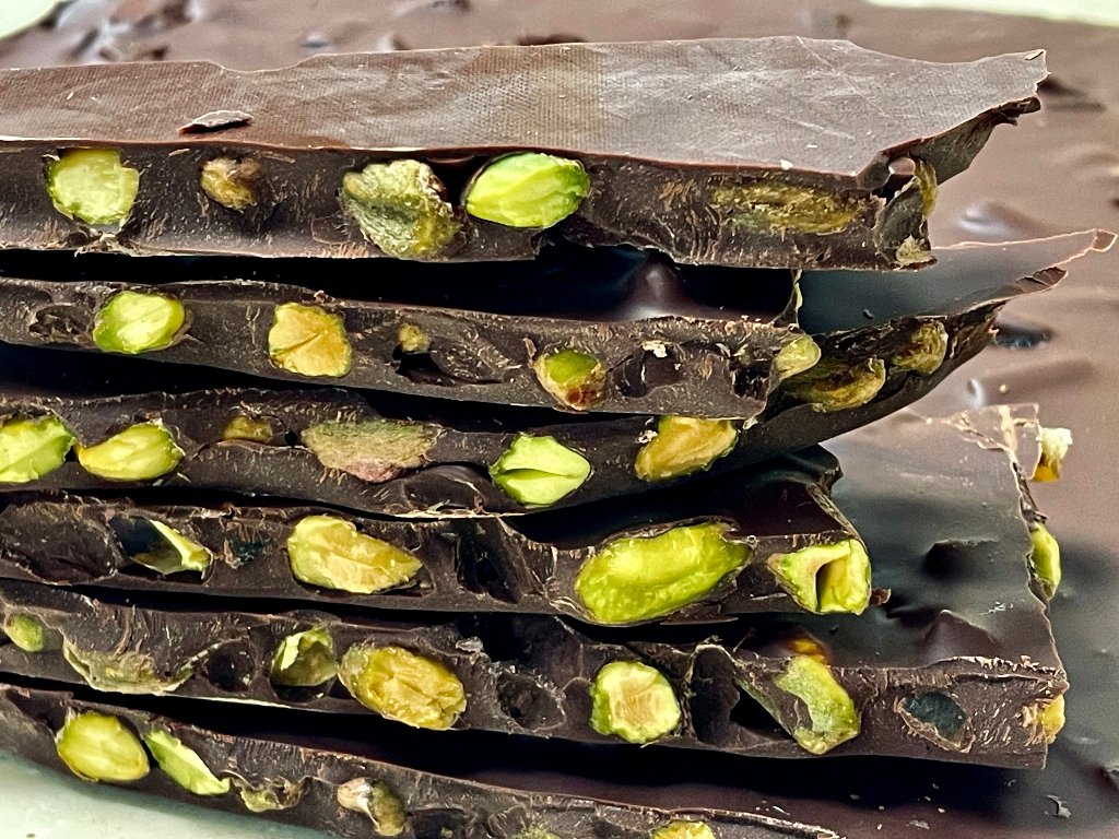 Salted Pistachio Orange Bark | Gourmet Chocolate Bark | Send