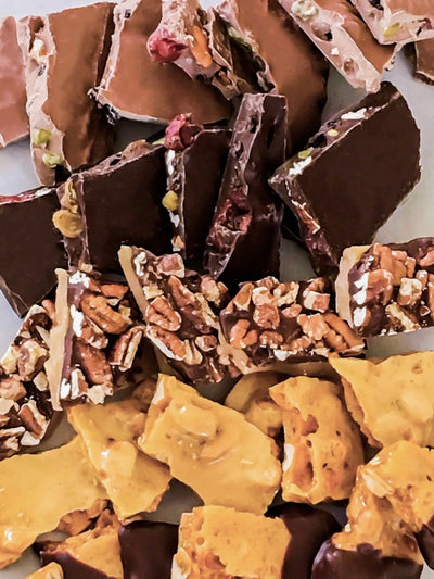 gourmet chocolate barks and brittles