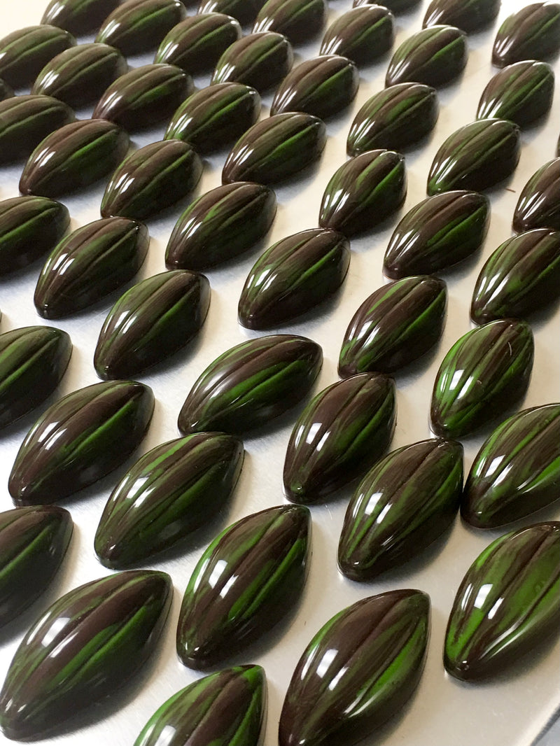 hand painted gourmet pistachio chocolate bonbon