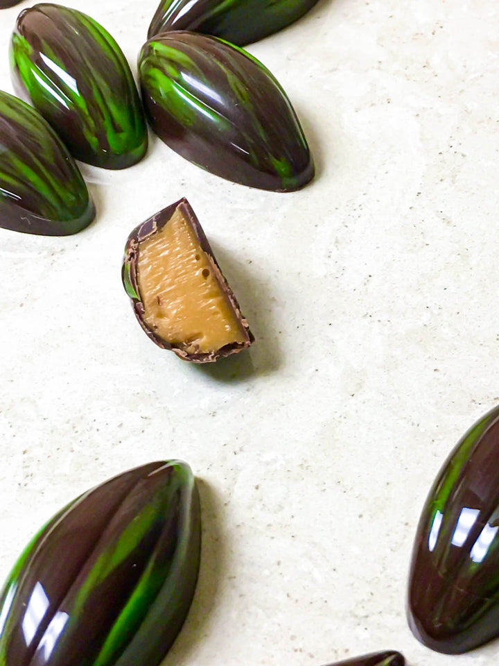 Pistachio Vert Bonbons | Gourmet Dark Chocolate Bonbons | Gluten