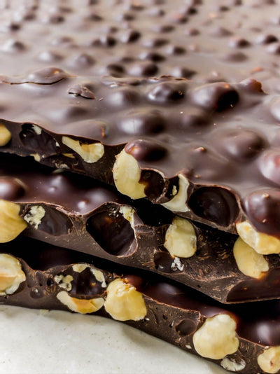 gourmet chocolate hazelnut bark